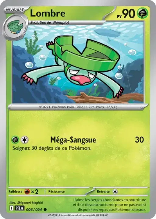 Carte Pokémon Lombre 006/094 Commune Flammes Fantasmagoriques