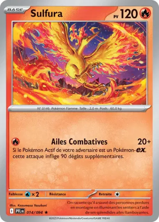 Carte Pokémon Sulfura 014/094 Rare Flammes Fantasmagoriques