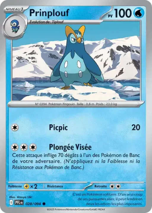 Carte Pokémon Prinplouf 028/094 Commune Flammes Fantasmagoriques