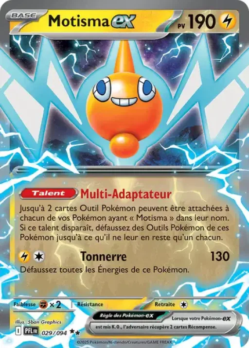 Carte Pokémon Motisma-ex 029/094 Double rare Flammes Fantasmagoriques
