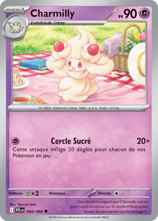 Carte Pokémon Charmilly 044/094 Peu Commune Flammes Fantasmagoriques