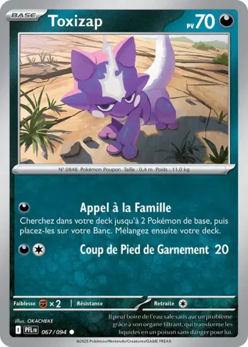 Carte Pokémon Toxizap 067/094 Commune Flammes Fantasmagoriques