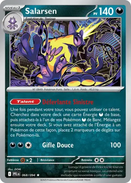 Carte Pokémon Salarsen 068/094 Rare Flammes Fantasmagoriques