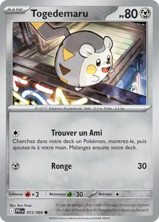 Carte Pokémon Togedemaru 073/094 Commune Flammes Fantasmagoriques