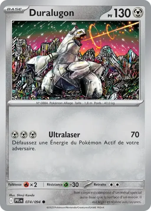 Carte Pokémon Duralugon 074/094 Commune Flammes Fantasmagoriques