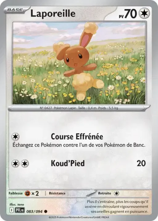 Carte Pokémon Laporeille 083/094 Commune Flammes Fantasmagoriques