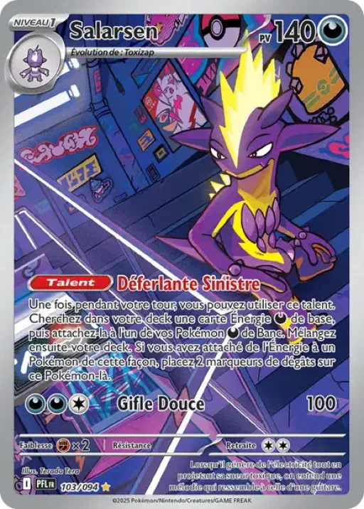 Carte Pokémon Salarsen 103/094 Illustration rare Flammes Fantasmagoriques