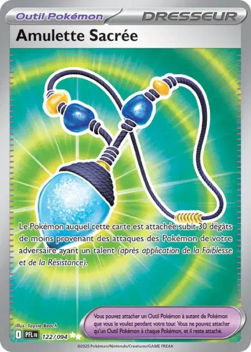 Carte Pokémon Amulette Sacrée 122/094 Ultra Rare Flammes Fantasmagoriques