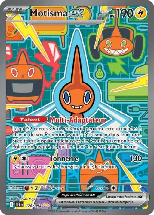 Carte Pokémon Motisma-ex 126/094 Illustration spéciale rare Flammes Fantasmagoriques