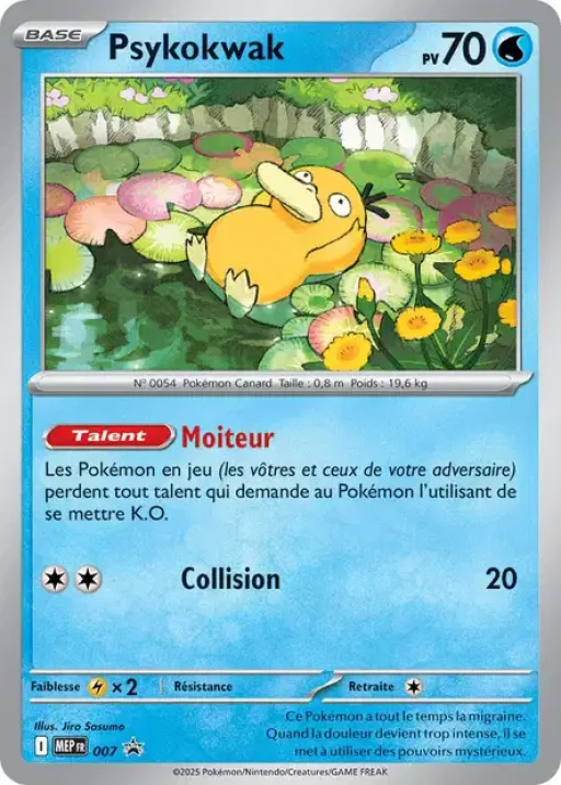 Carte Pokémon Psykokwak 007 Sans Rareté MEP Black Star Promos